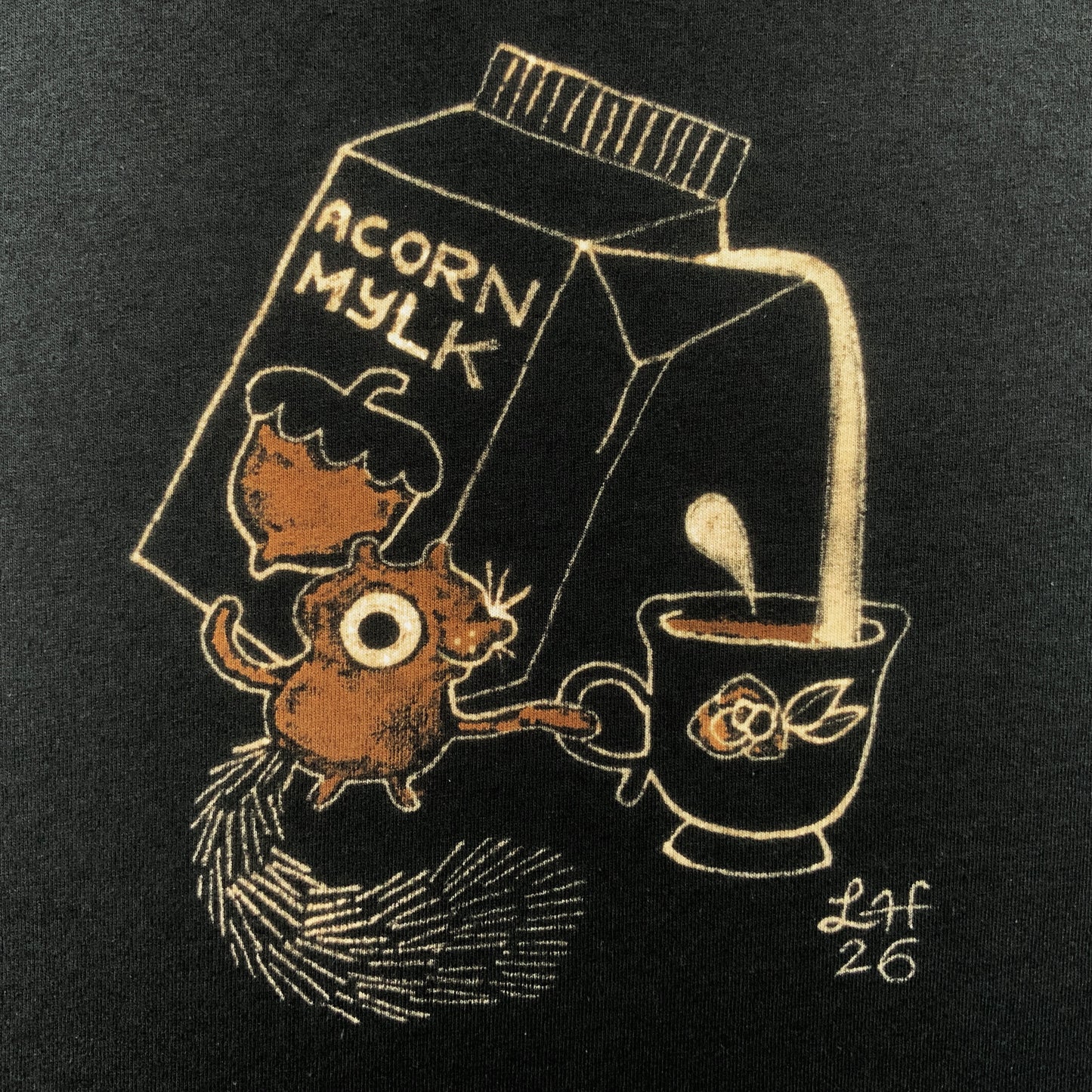 Acorn Mylk - 3XL Bleach-Painted T-Shirt