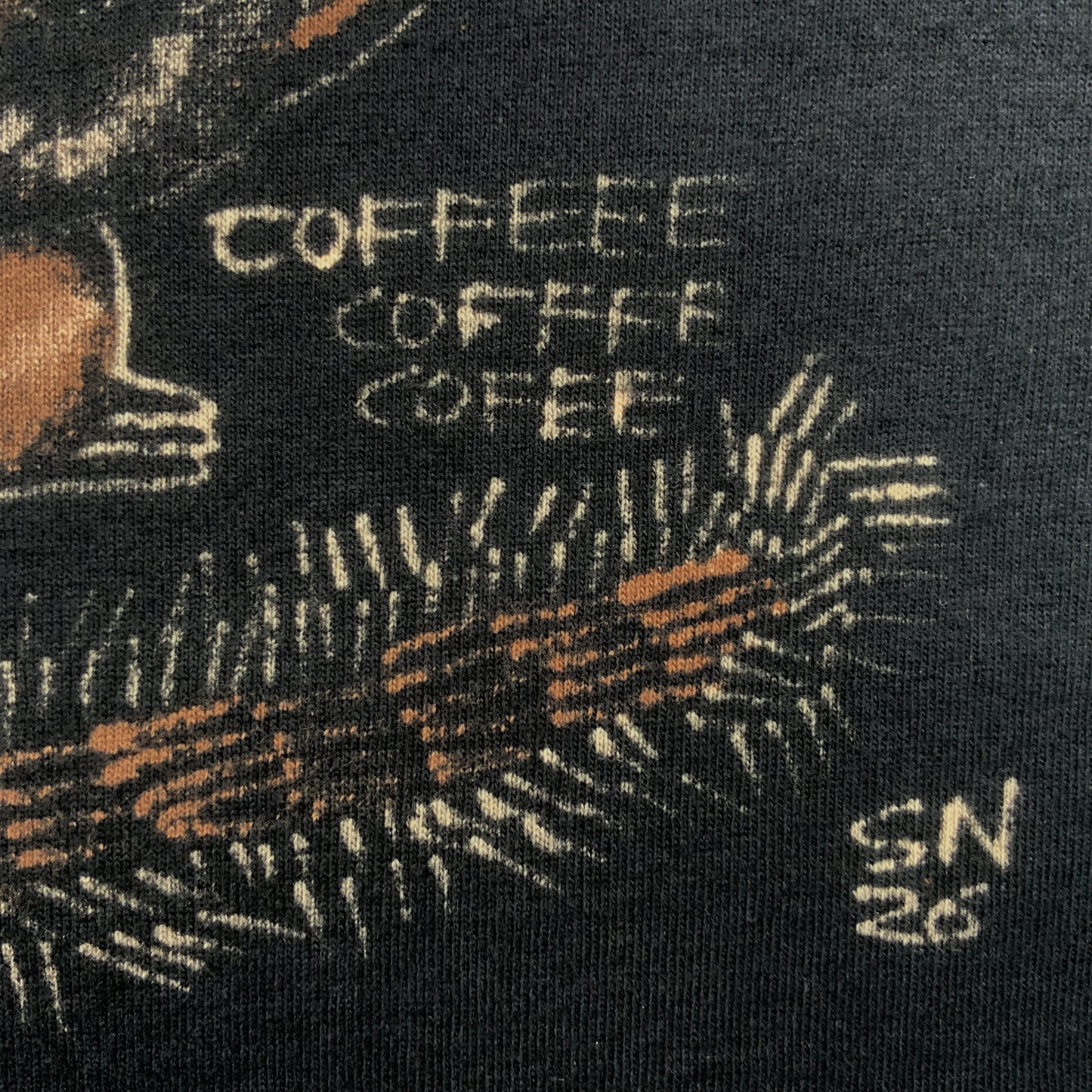 Coffee Squirrel - 3XL Bleach-Painted T-Shirt