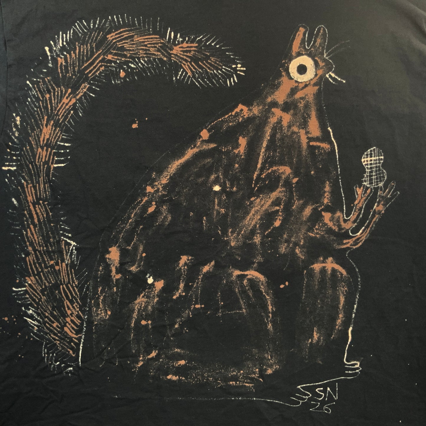 Another Mega Squirrel - XL Bleach-Painted T-Shirt