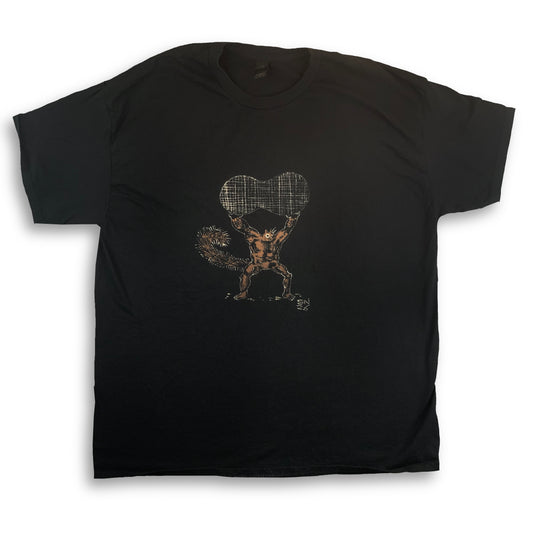 Muscle Squirrel - XL Bleach-Painted T-Shirt