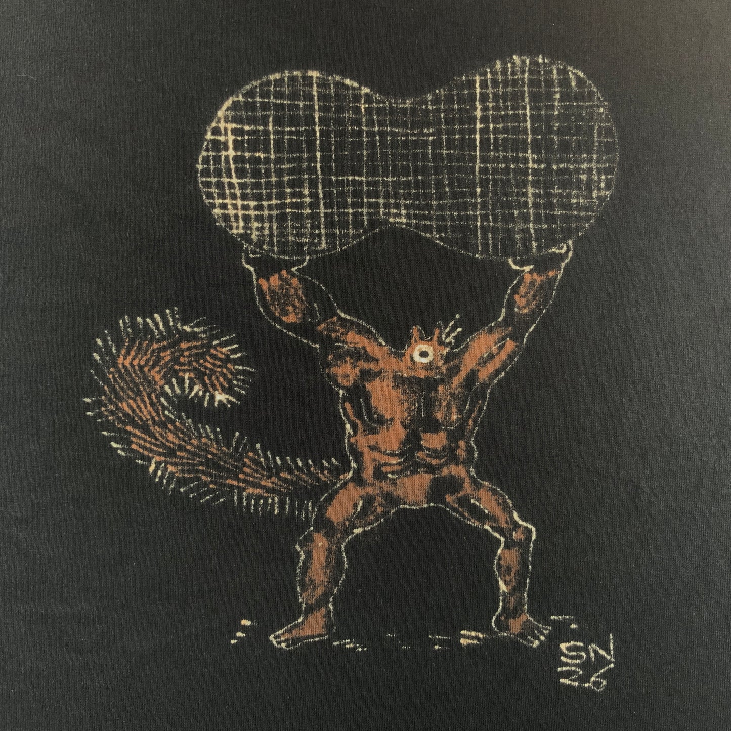 Muscle Squirrel - XL Bleach-Painted T-Shirt