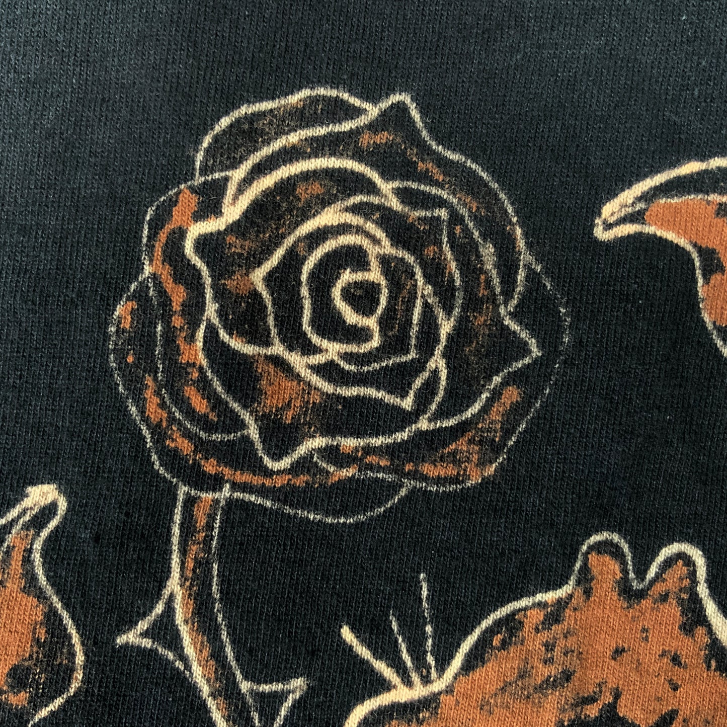 Romantic Rose Squirrel - 3XL Bleach-Painted T-Shirt