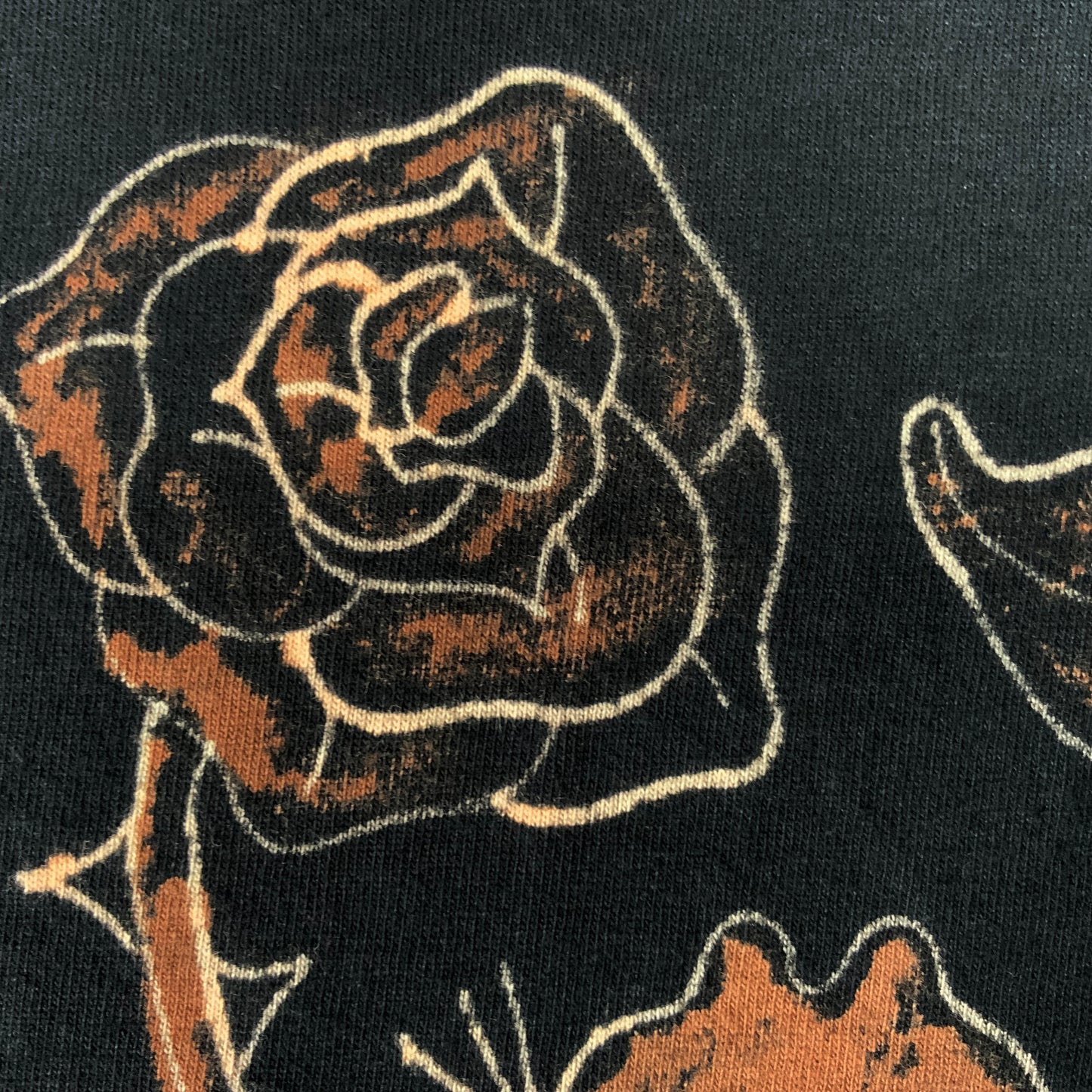 Romantic Rose Squirrel - XL Bleach-Painted T-Shirt