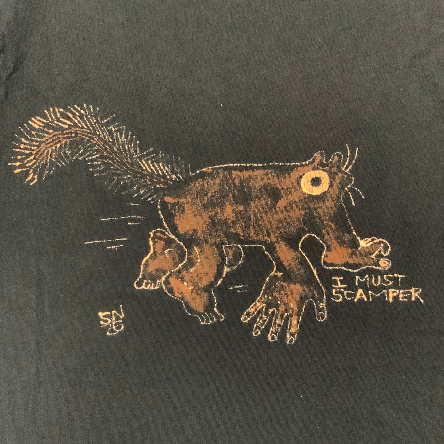 I Must Scamper - Small Bleach-Painted T-Shirt