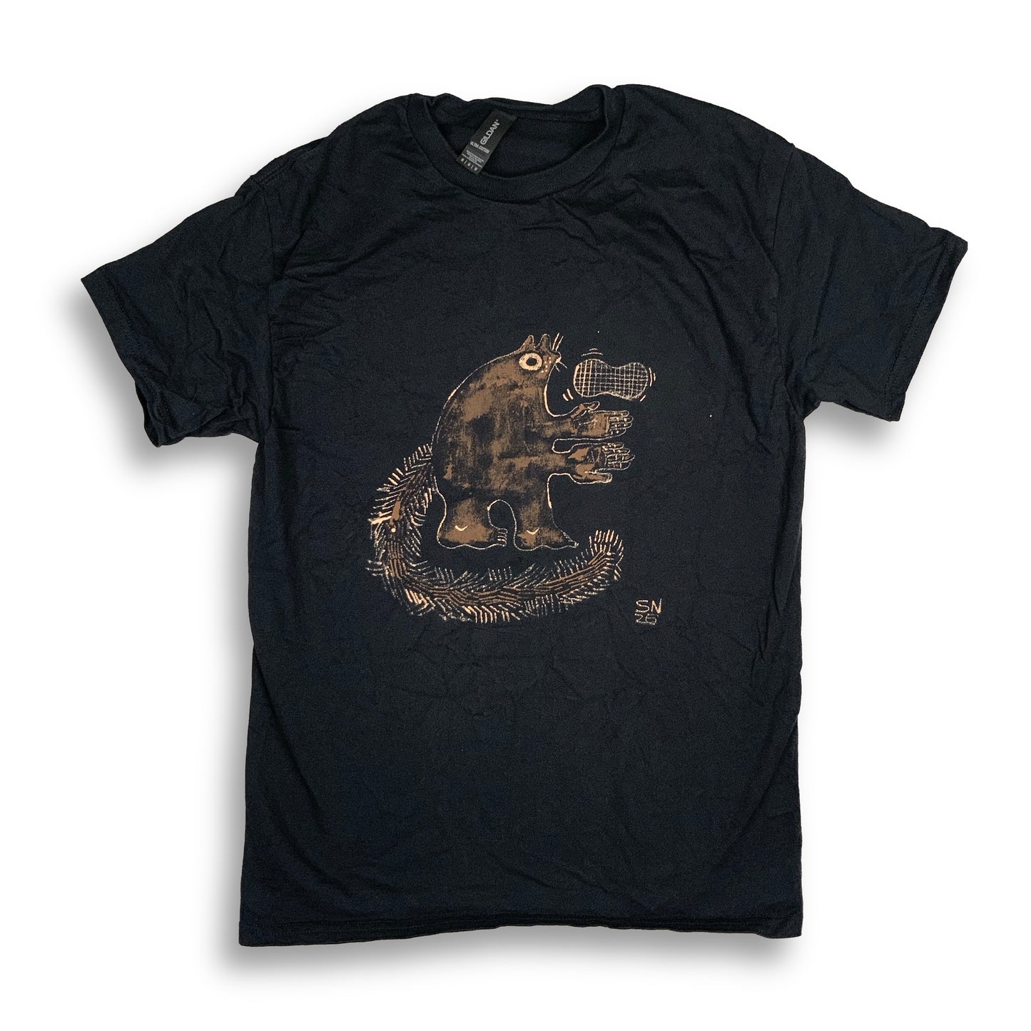Human Appendages Squirrel - Medium Bleach-Painted T-Shirt