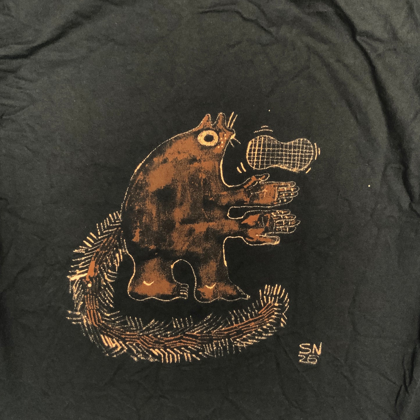 Human Appendages Squirrel - Medium Bleach-Painted T-Shirt