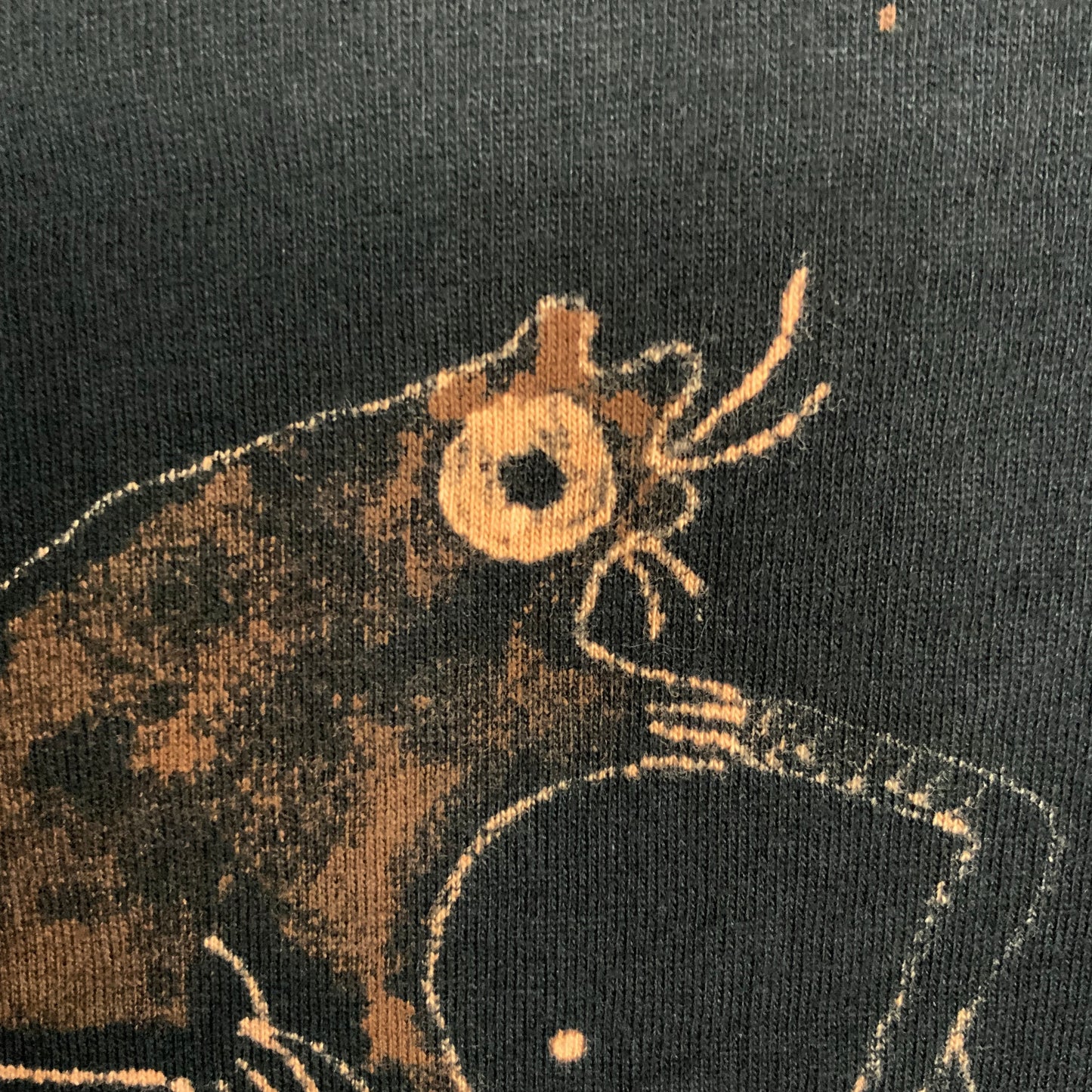 Bicycle Squirrel - Medium Bleach-Painted T-Shirt