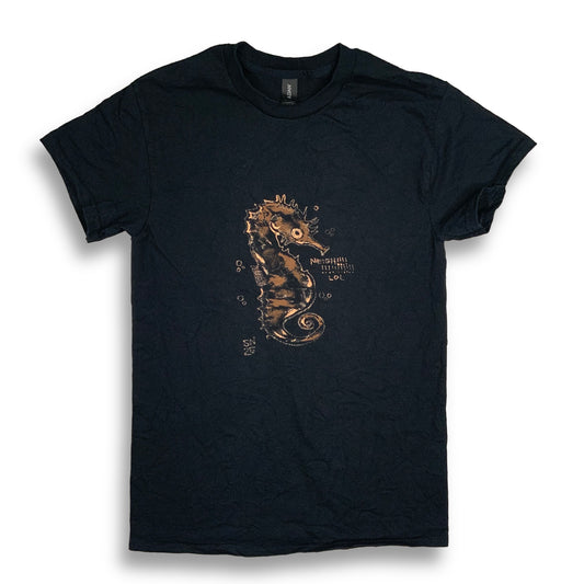Seahorse - Small Bleach-Painted T-Shirt