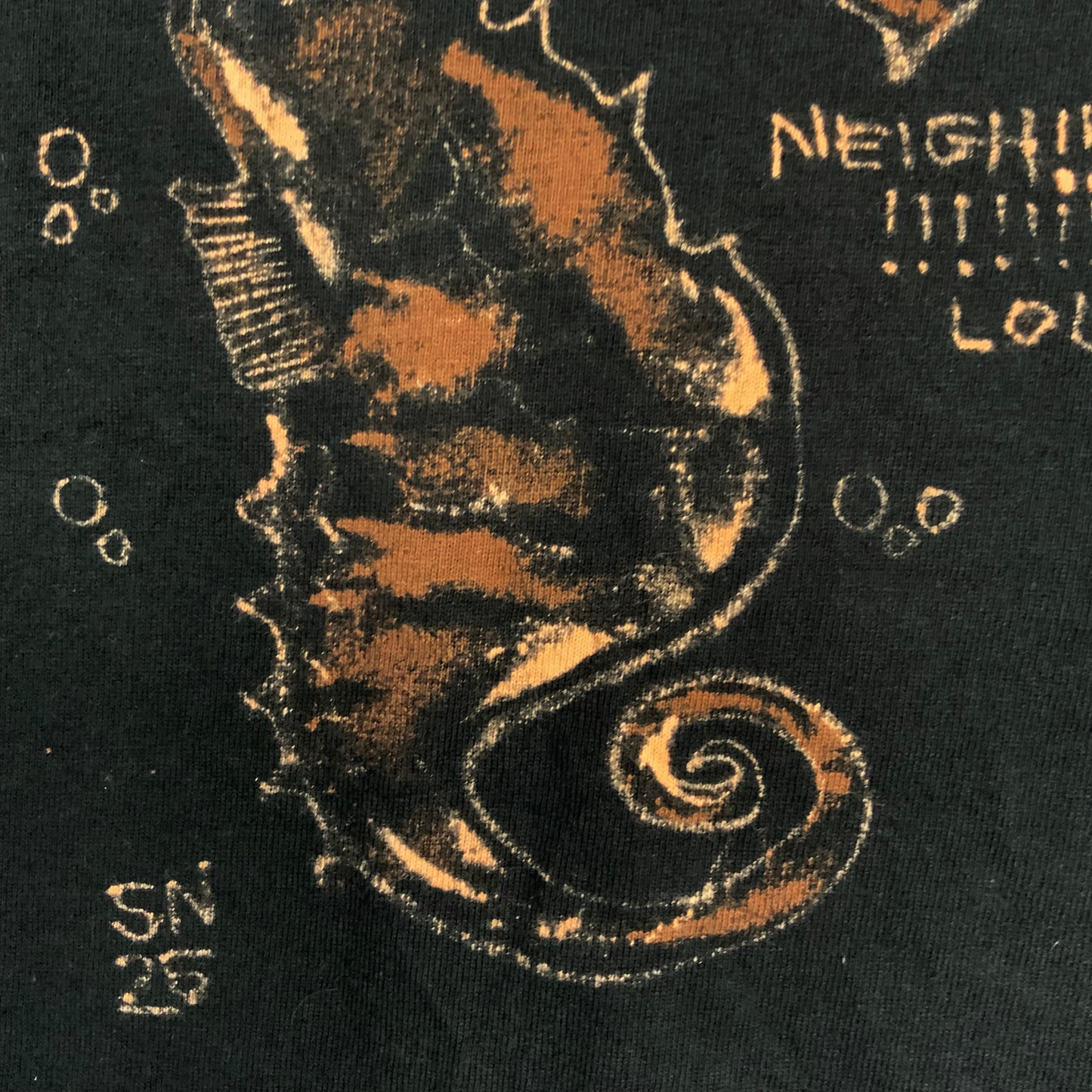 Seahorse - Small Bleach-Painted T-Shirt