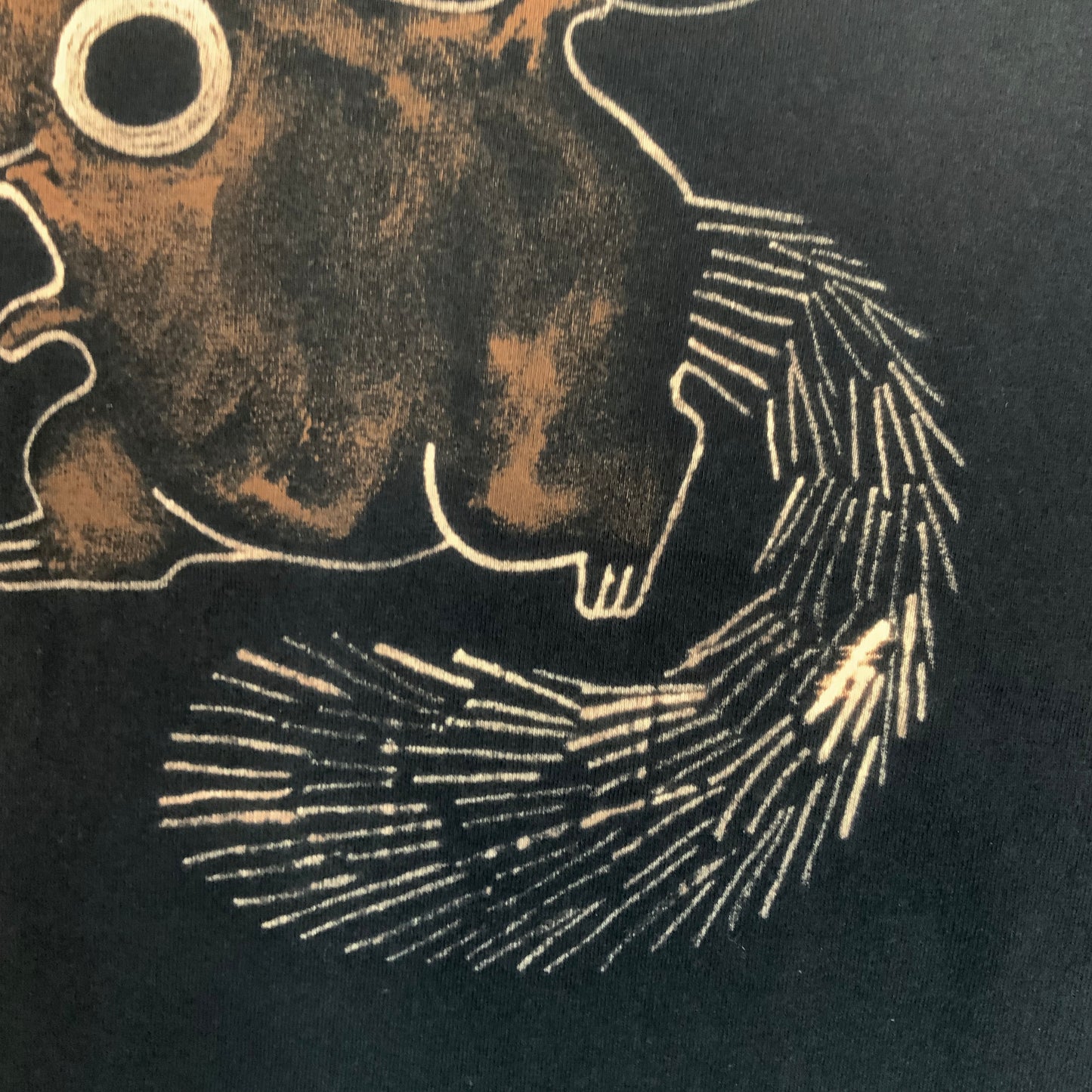 Squirrel Holding A Bomb - 3XL Bleach-Painted T-Shirt