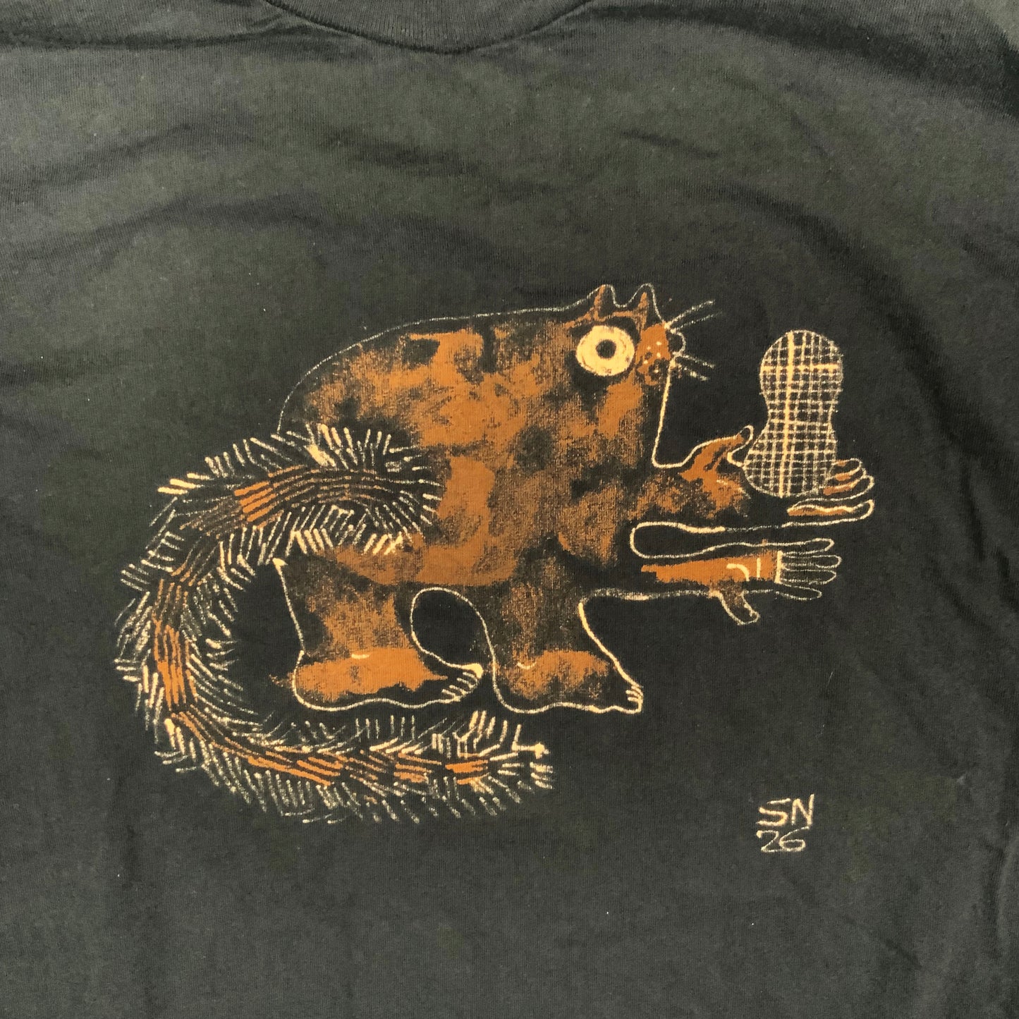 Human Appendages Squirrel - 2X Bleach-Painted T-Shirt