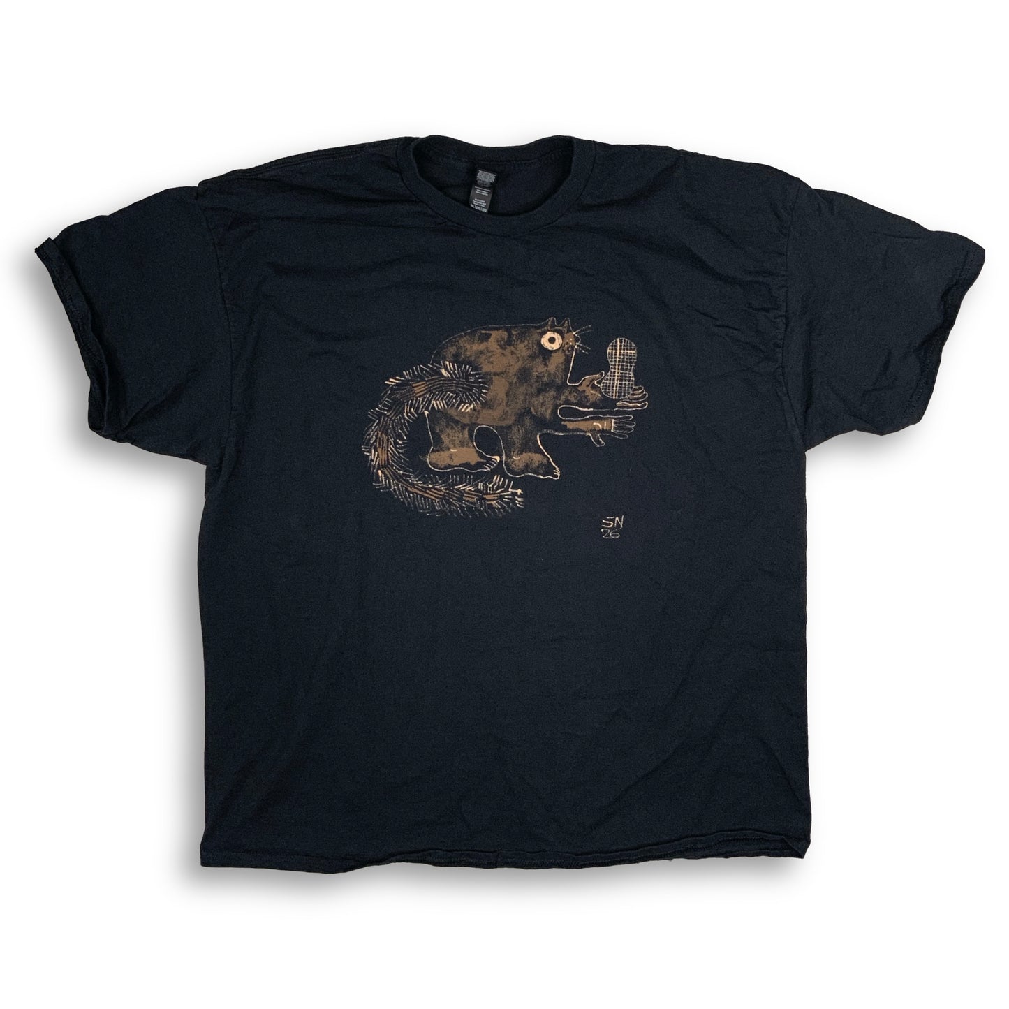 Human Appendages Squirrel - 2X Bleach-Painted T-Shirt