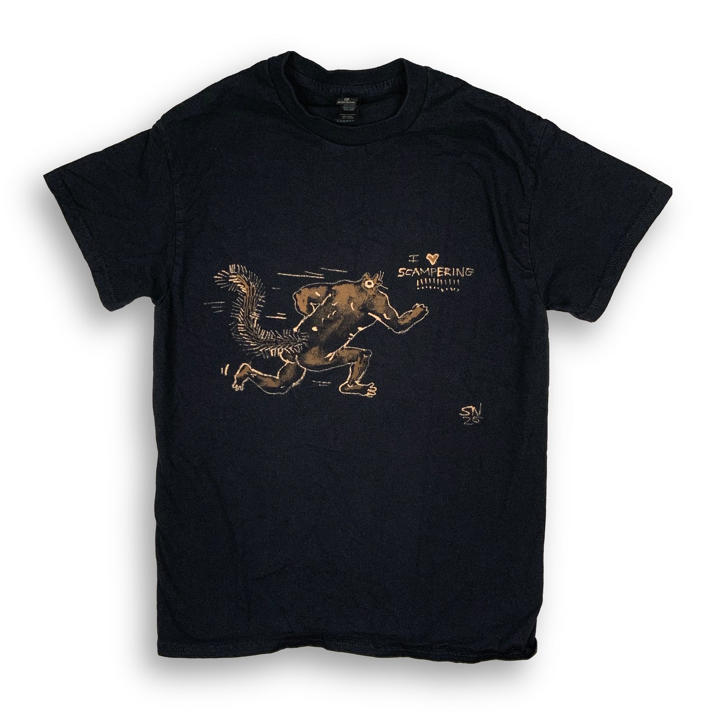 I <3 Scampering - Small Bleach-Painted T-Shirt