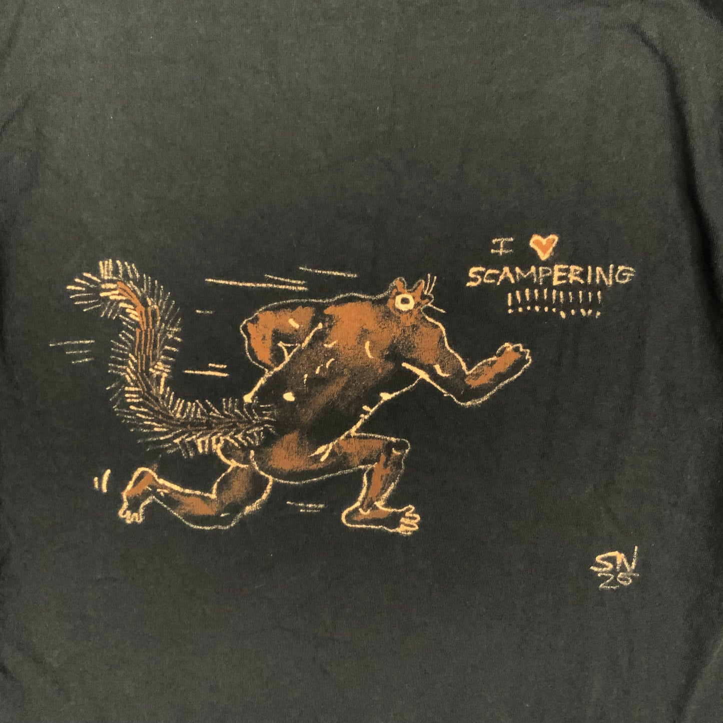 I <3 Scampering - Small Bleach-Painted T-Shirt