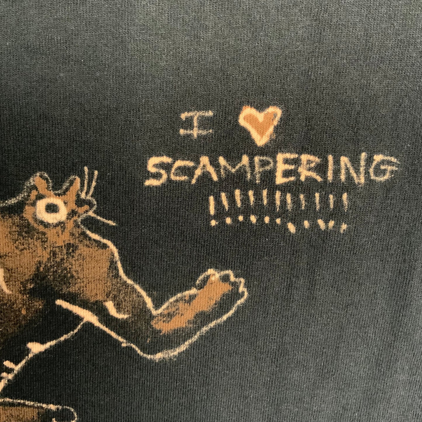 I <3 Scampering - Small Bleach-Painted T-Shirt