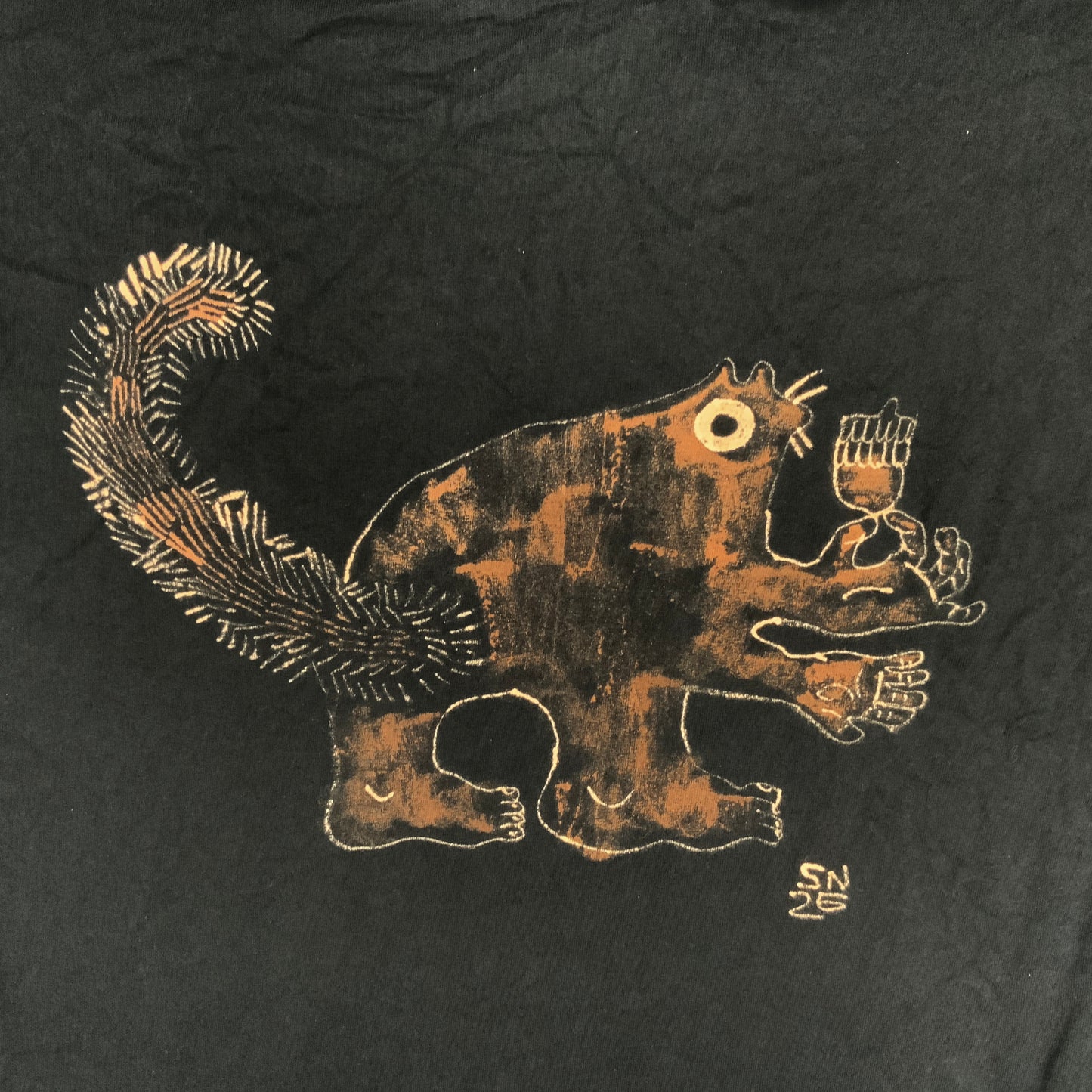 Human Appendages Squirrel - 4XL Bleach-Painted T-Shirt