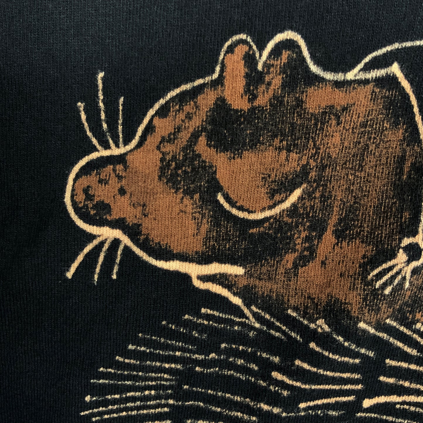 Sleepy Squirrel - XL Bleach-Painted T-Shirt