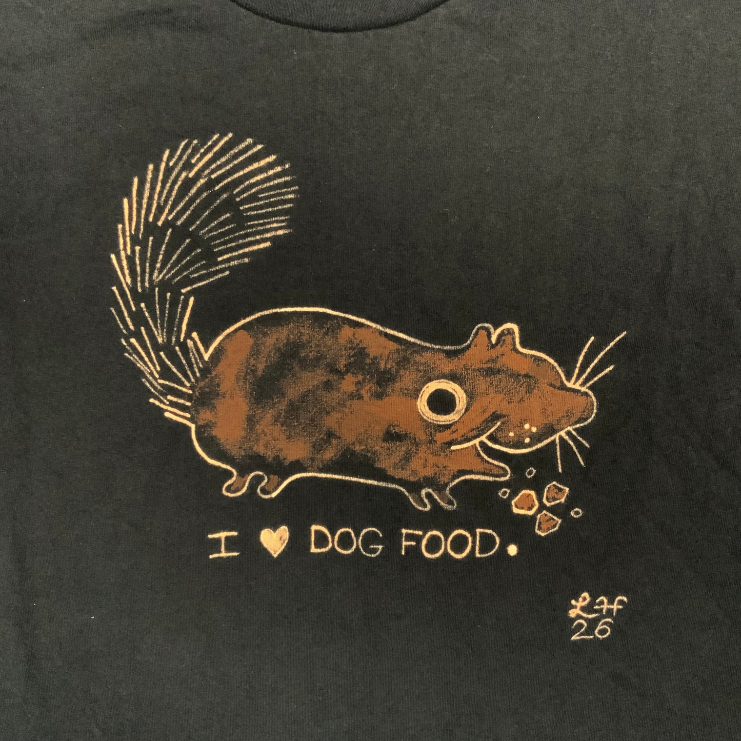 I <3 Dog Food - 2XL Bleach-Painted T-Shirt