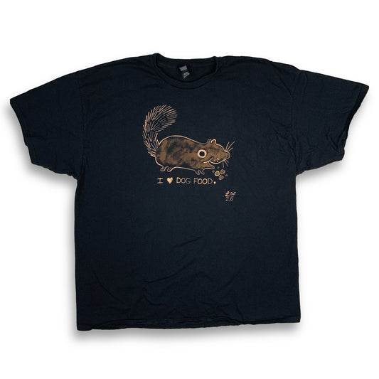 I <3 Dog Food - 2XL Bleach-Painted T-Shirt