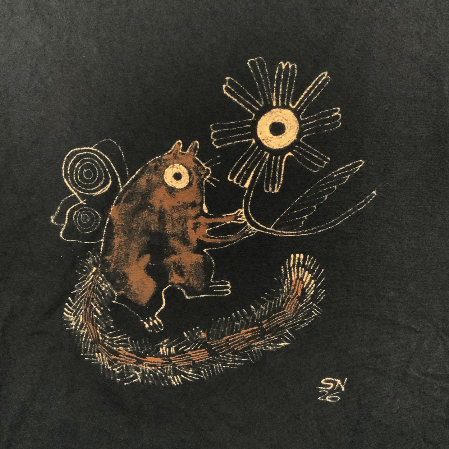 Fairy Squirrel - 4XL Bleach-Painted T-Shirt