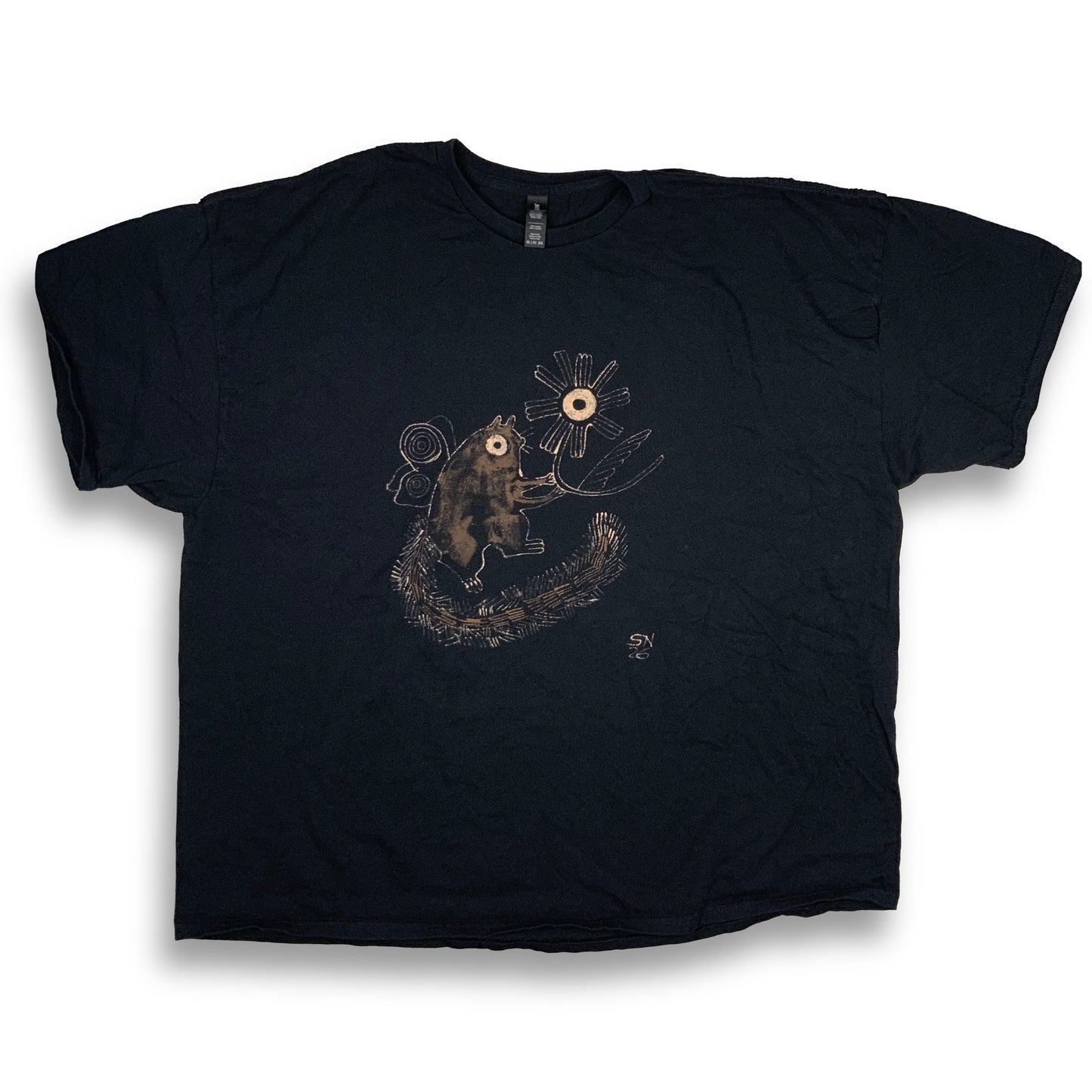 Fairy Squirrel - 4XL Bleach-Painted T-Shirt