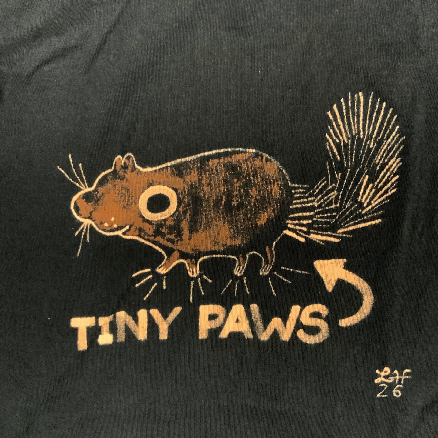 Tiny Paws - Medium Bleach-Painted T-Shirt