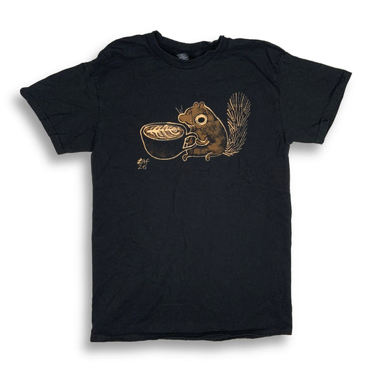Cappuccino Squirrel - Small Bleach-Painted T-Shirt