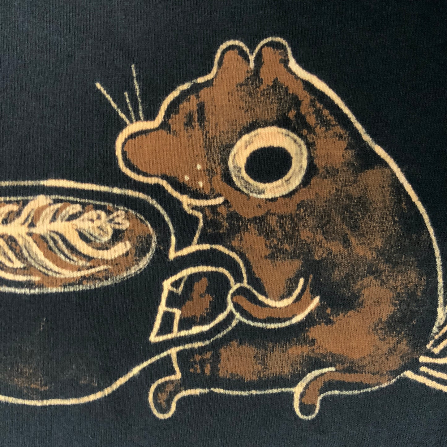 Cappuccino Squirrel - Small Bleach-Painted T-Shirt