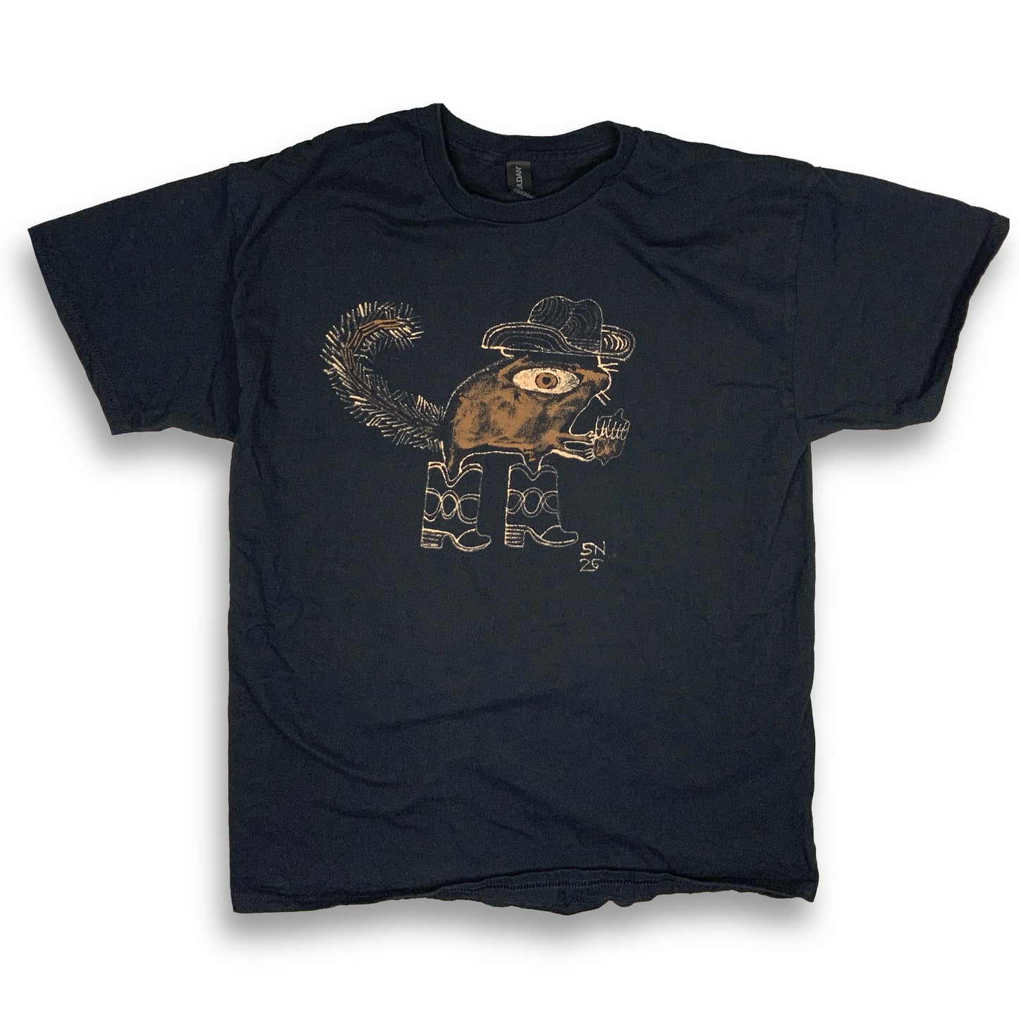 Cowsquirrel - Large Bleach-Painted T-Shirt