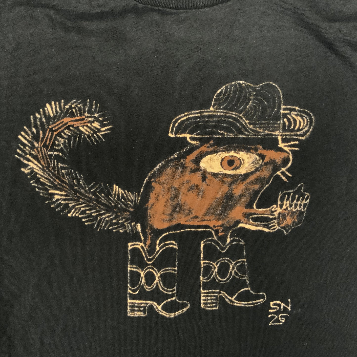 Cowsquirrel - Large Bleach-Painted T-Shirt