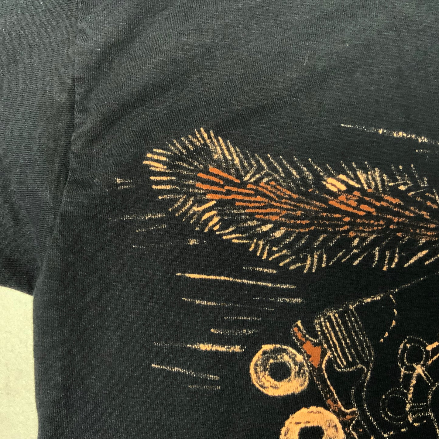 Roller Squirrel - Large Bleach-Painted T-Shirt
