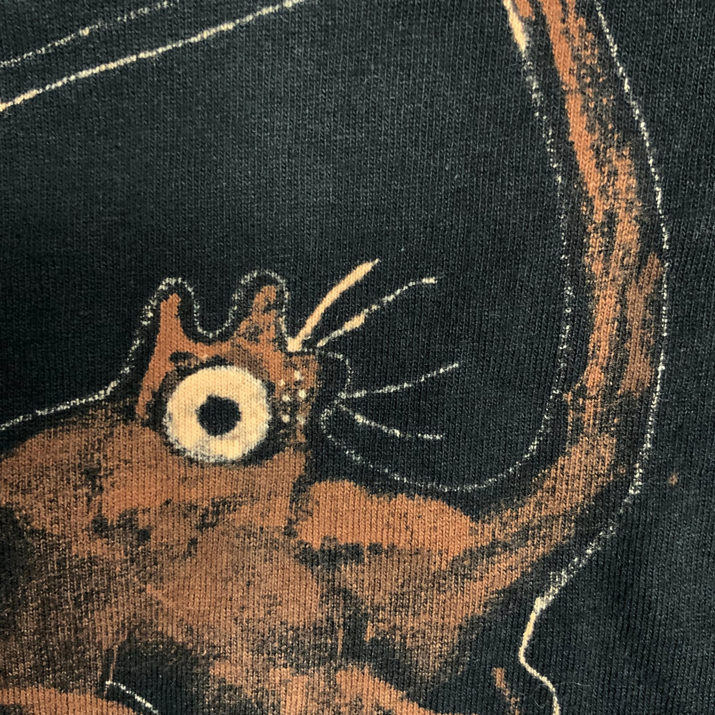 Pencil Squirrel - Large Bleach-Painted T-Shirt