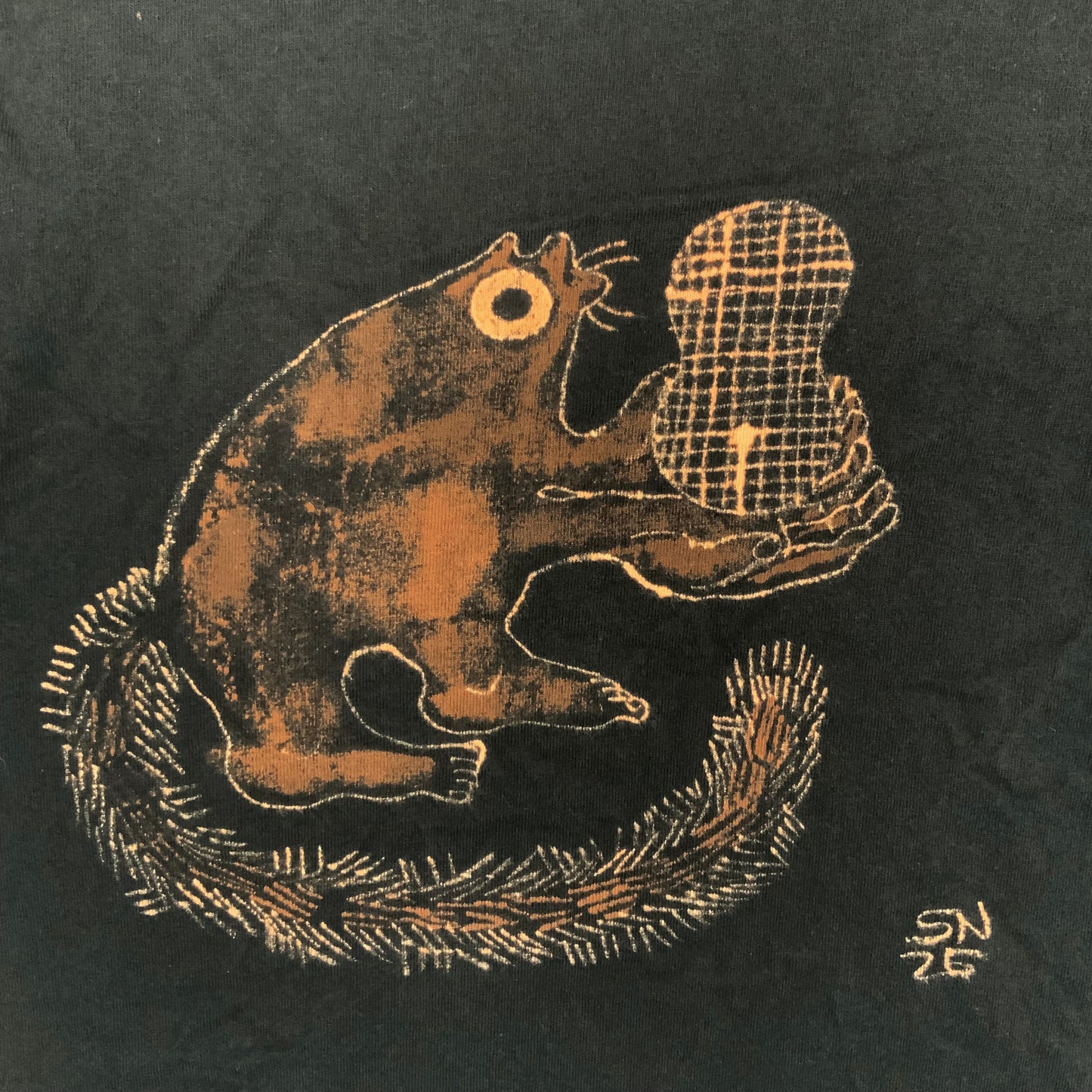 Human Appendages Squirrel - Small Bleach-Painted T-Shirt