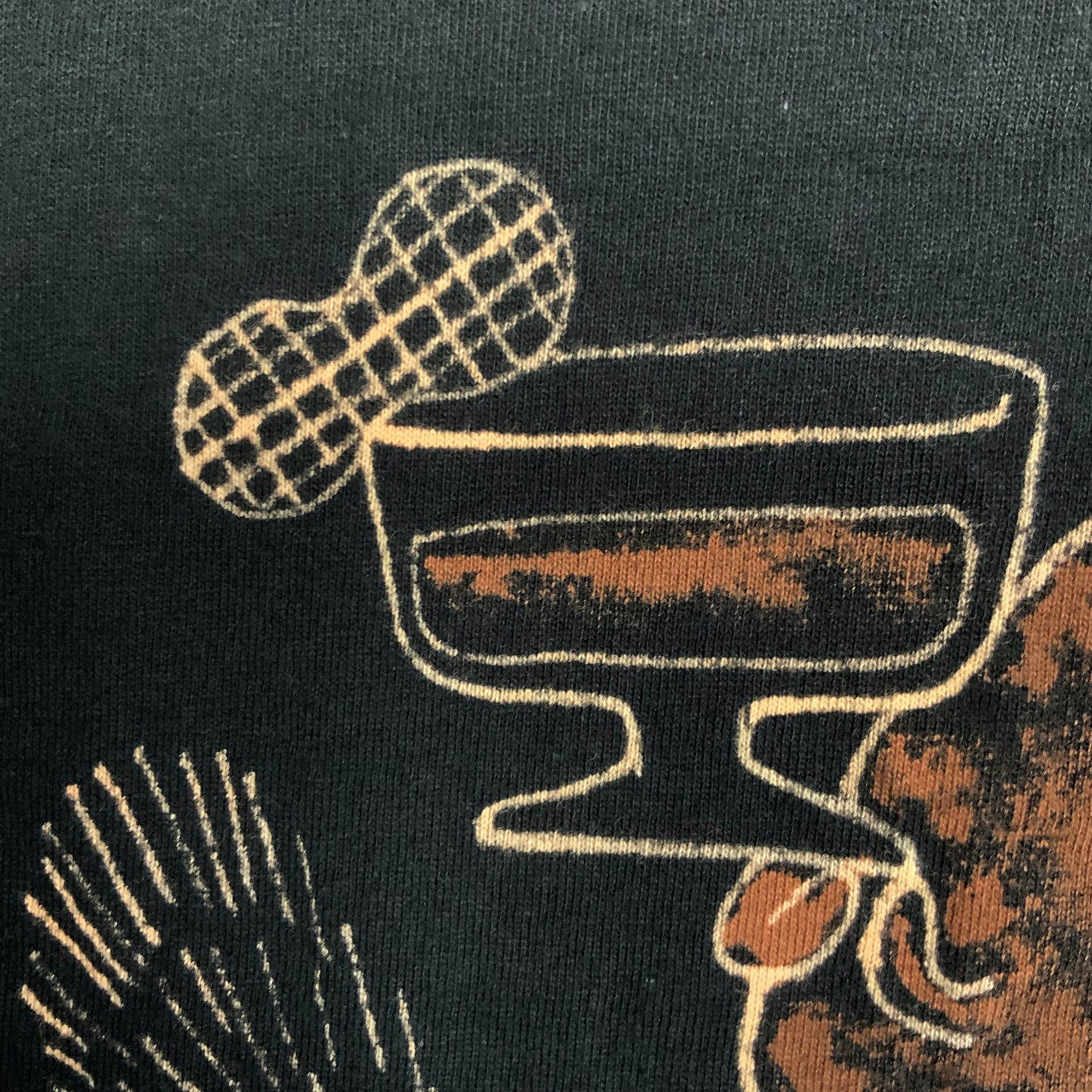 Martini Squirrel - Medium Bleach-Painted T-Shirt