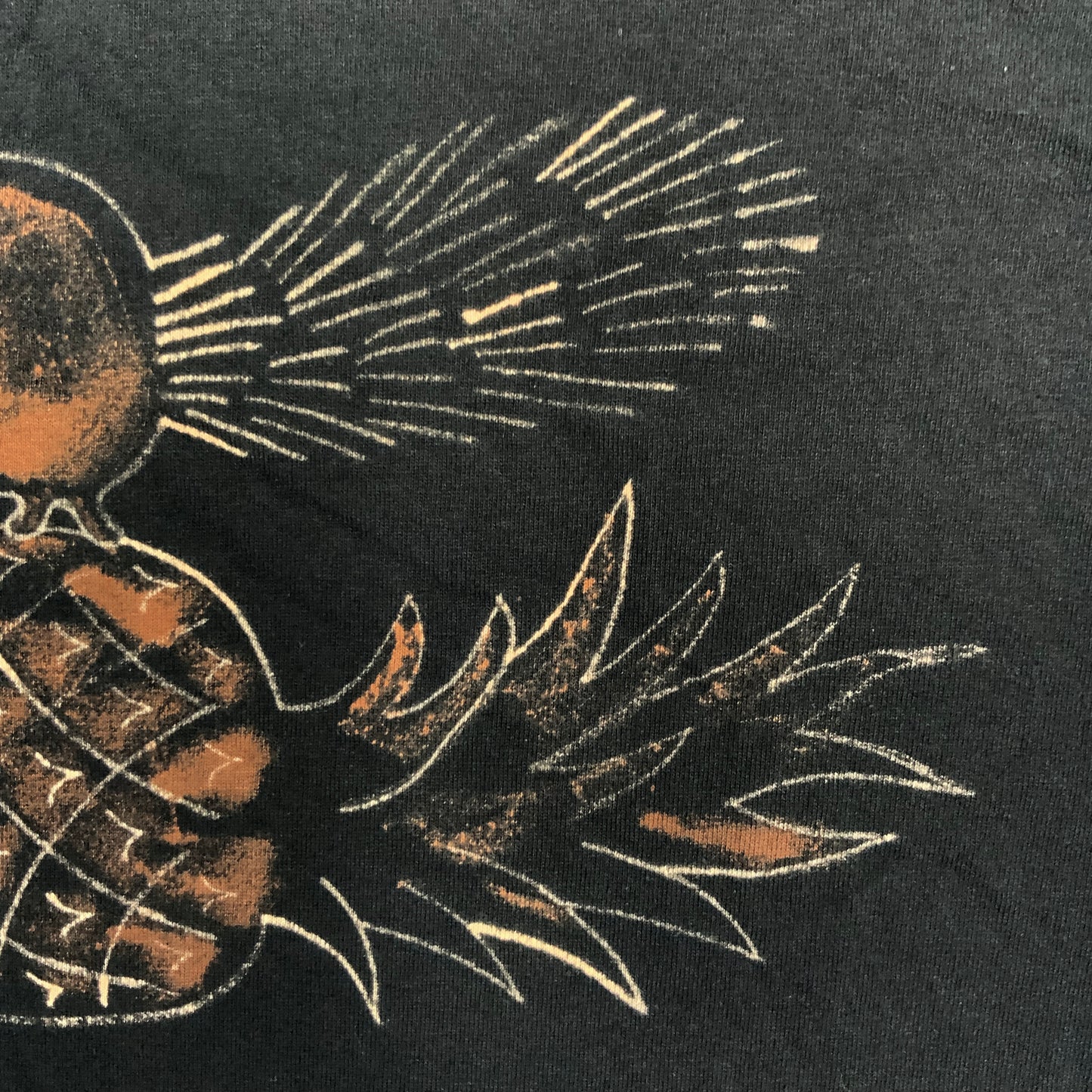 Pineapple Squirrel - XL Bleach-Painted T-Shirt