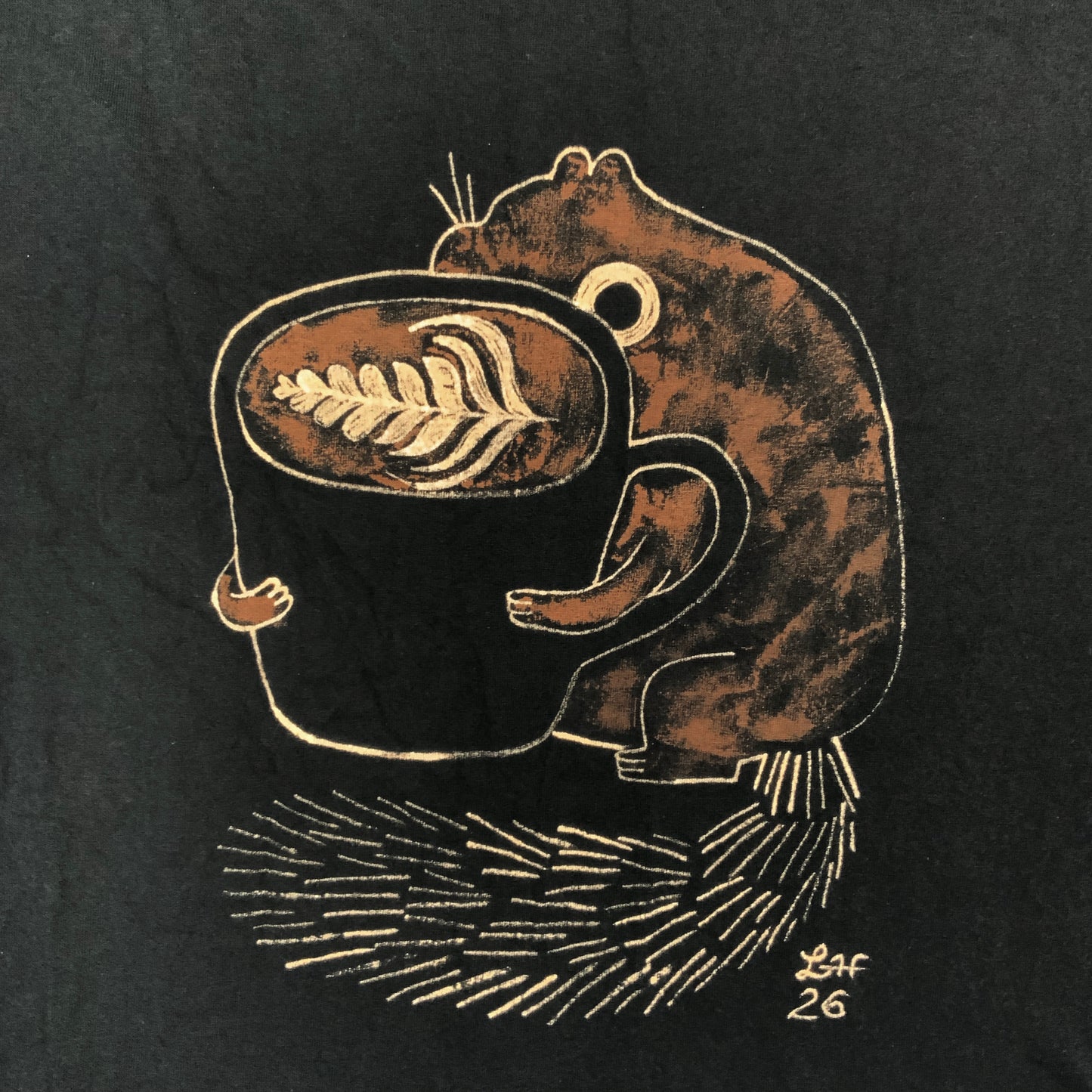 Cappuccino Squirrel - 2XL Bleach-Painted T-Shirt