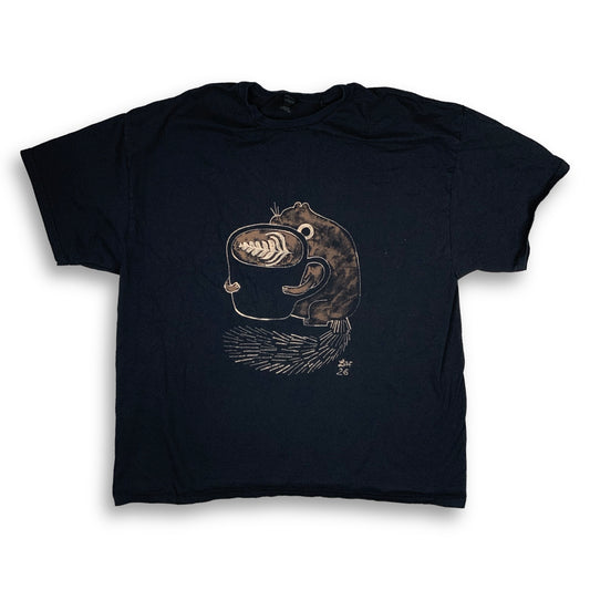 Cappuccino Squirrel - 2XL Bleach-Painted T-Shirt