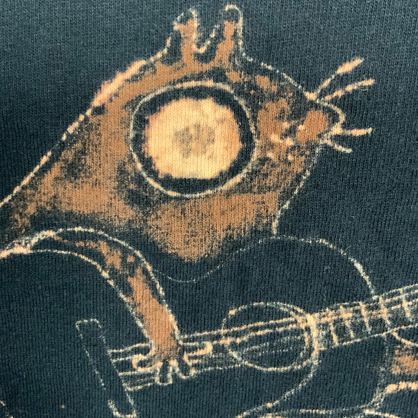 Guitar Squirrel - XL Bleach-Painted T-Shirt