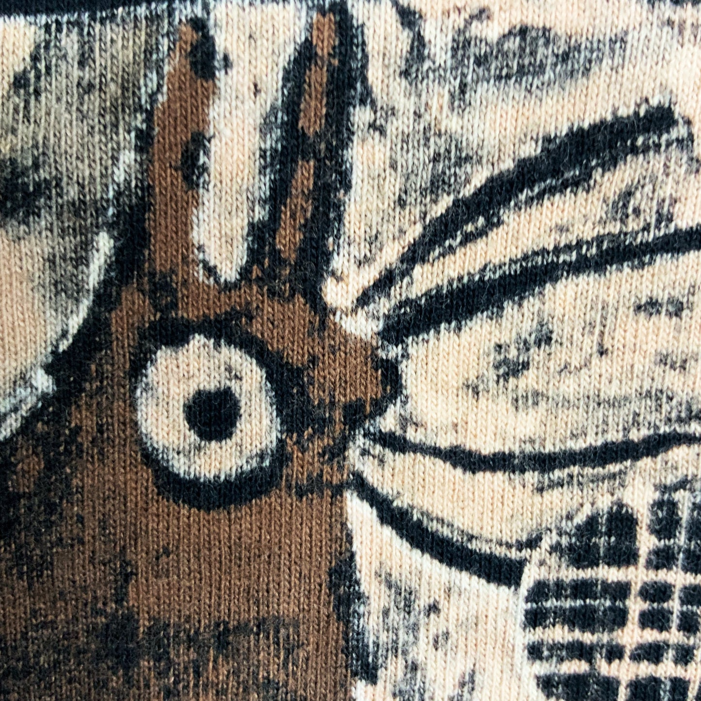 Faux Linocut Squirrel - Large Bleach-Painted T-Shirt