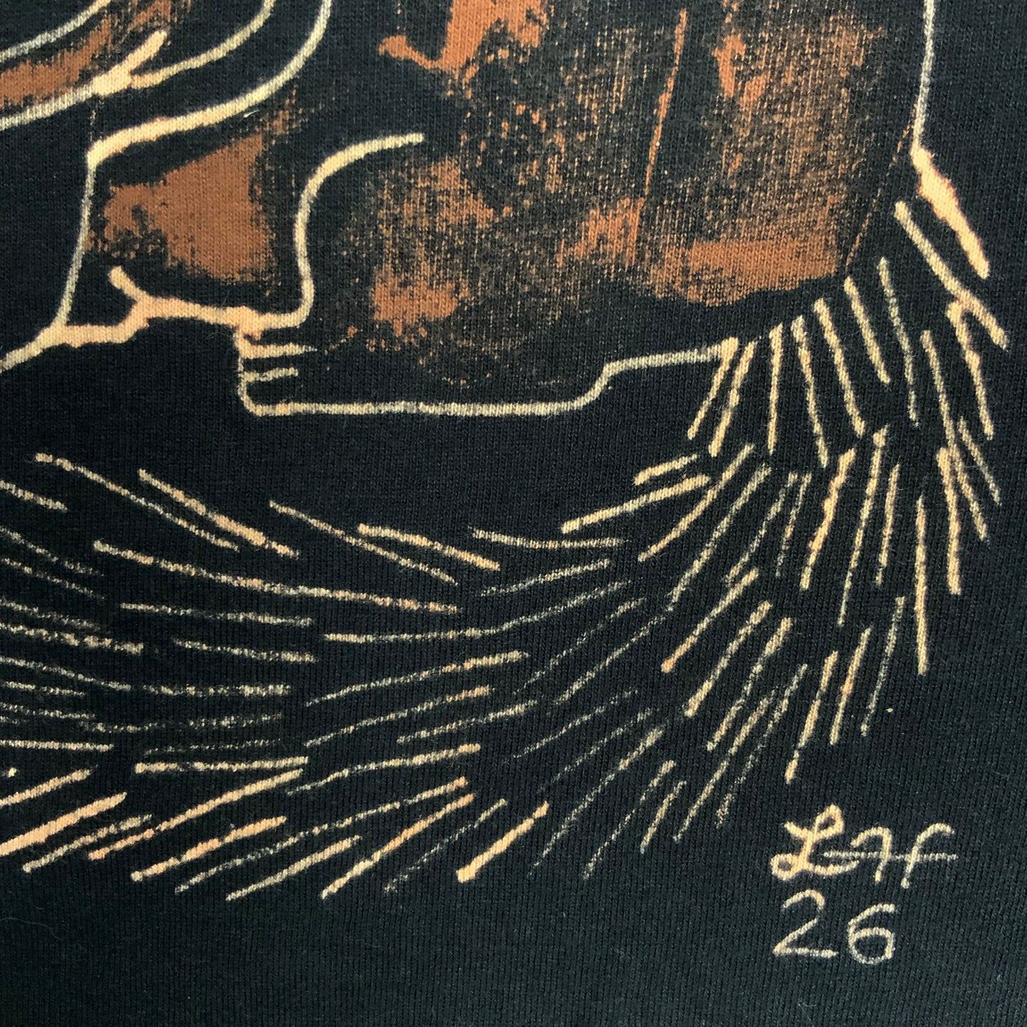 Cappuccino Squirrel - Large Bleach-Painted T-Shirt