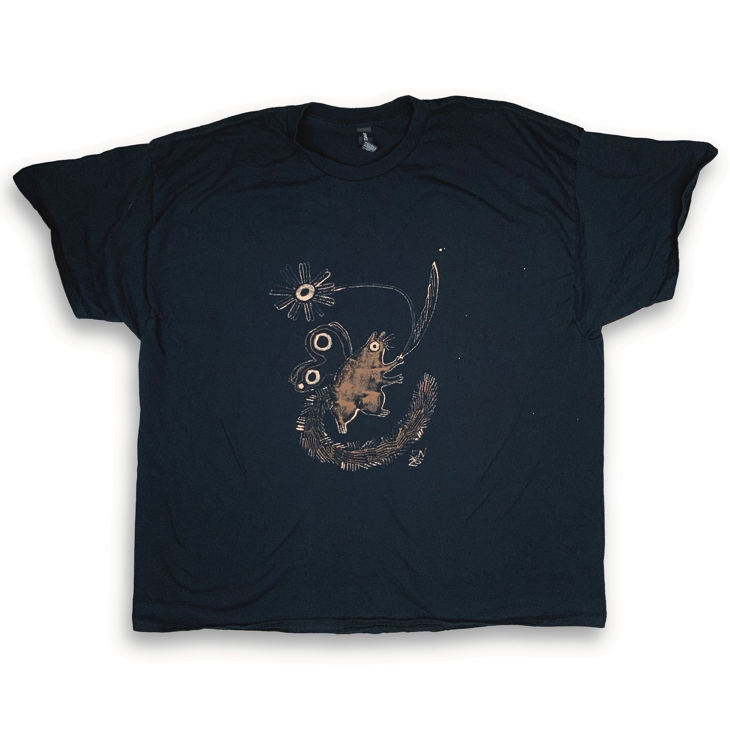 Fairy Squirrel - 3XL Bleach-Painted T-Shirt