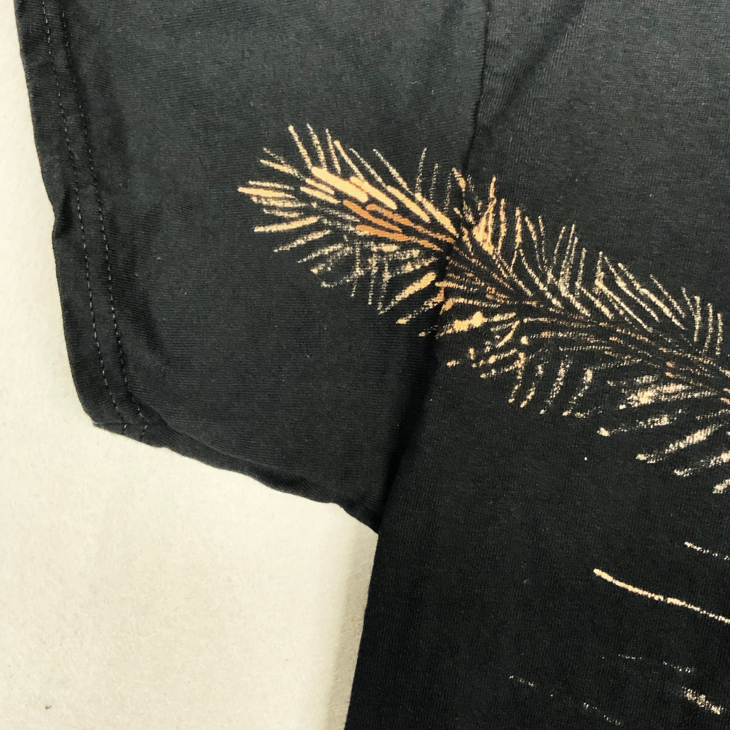 Bicycle Squirrel - Large Bleach-Painted T-Shirt