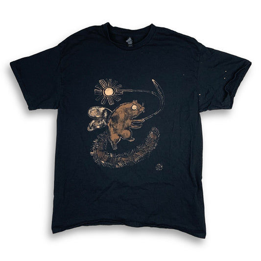 Fairy Squirrel - Large Bleach-Painted T-Shirt
