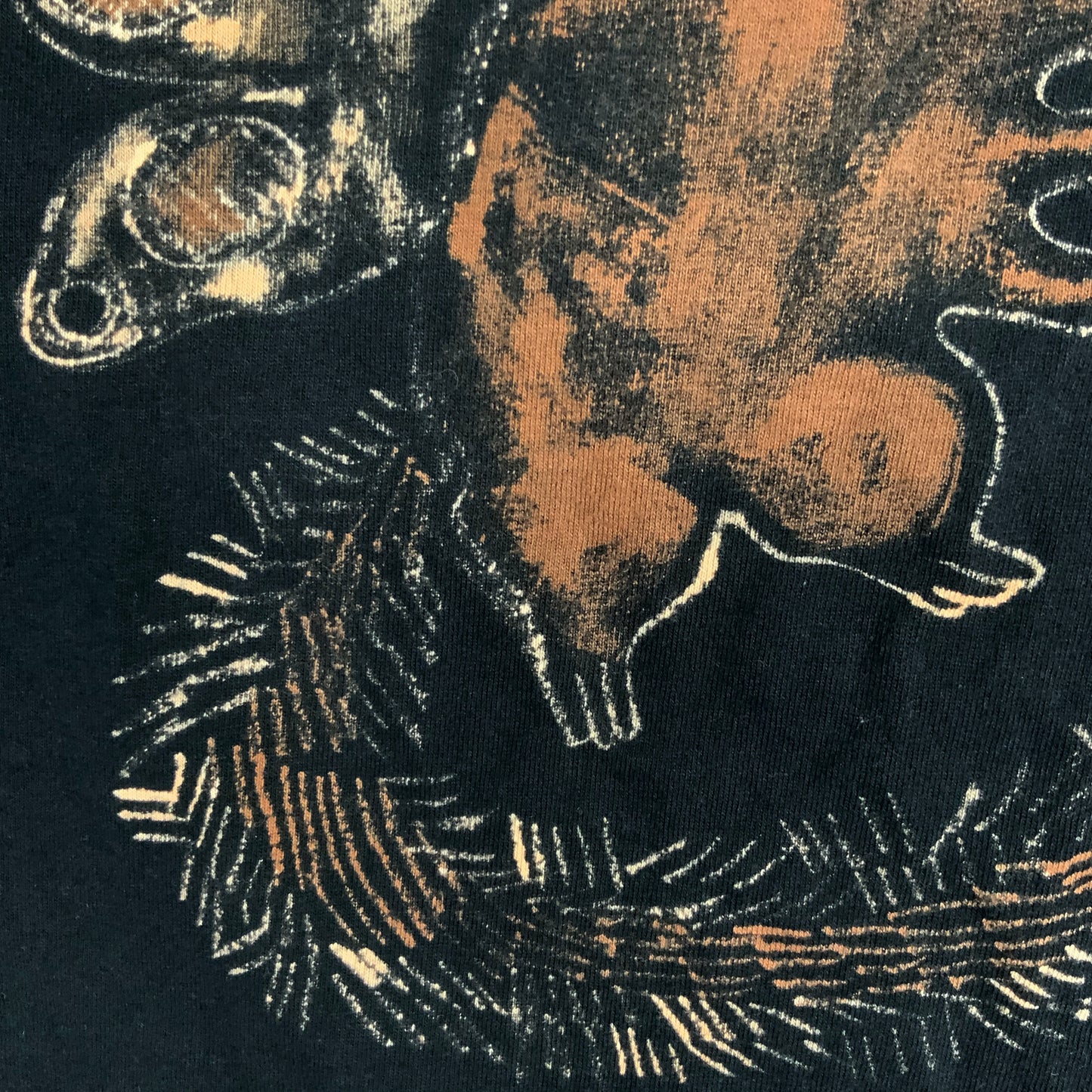 Fairy Squirrel - Large Bleach-Painted T-Shirt