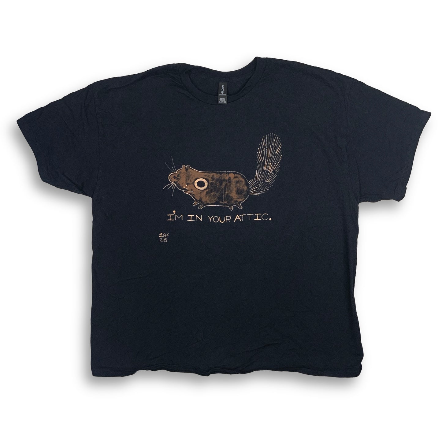 I’m In Your Attic - 2XL Bleach-Painted T-Shirt
