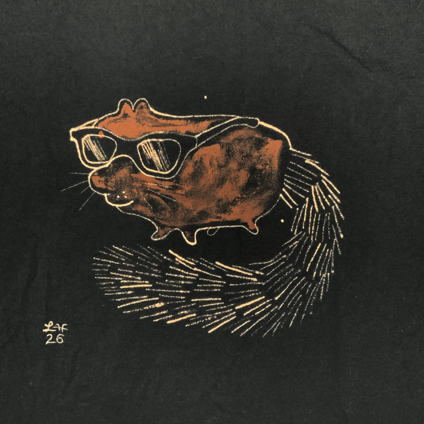 Sunglasses Squirrel - 3XL Bleach-Painted T-Shirt 19