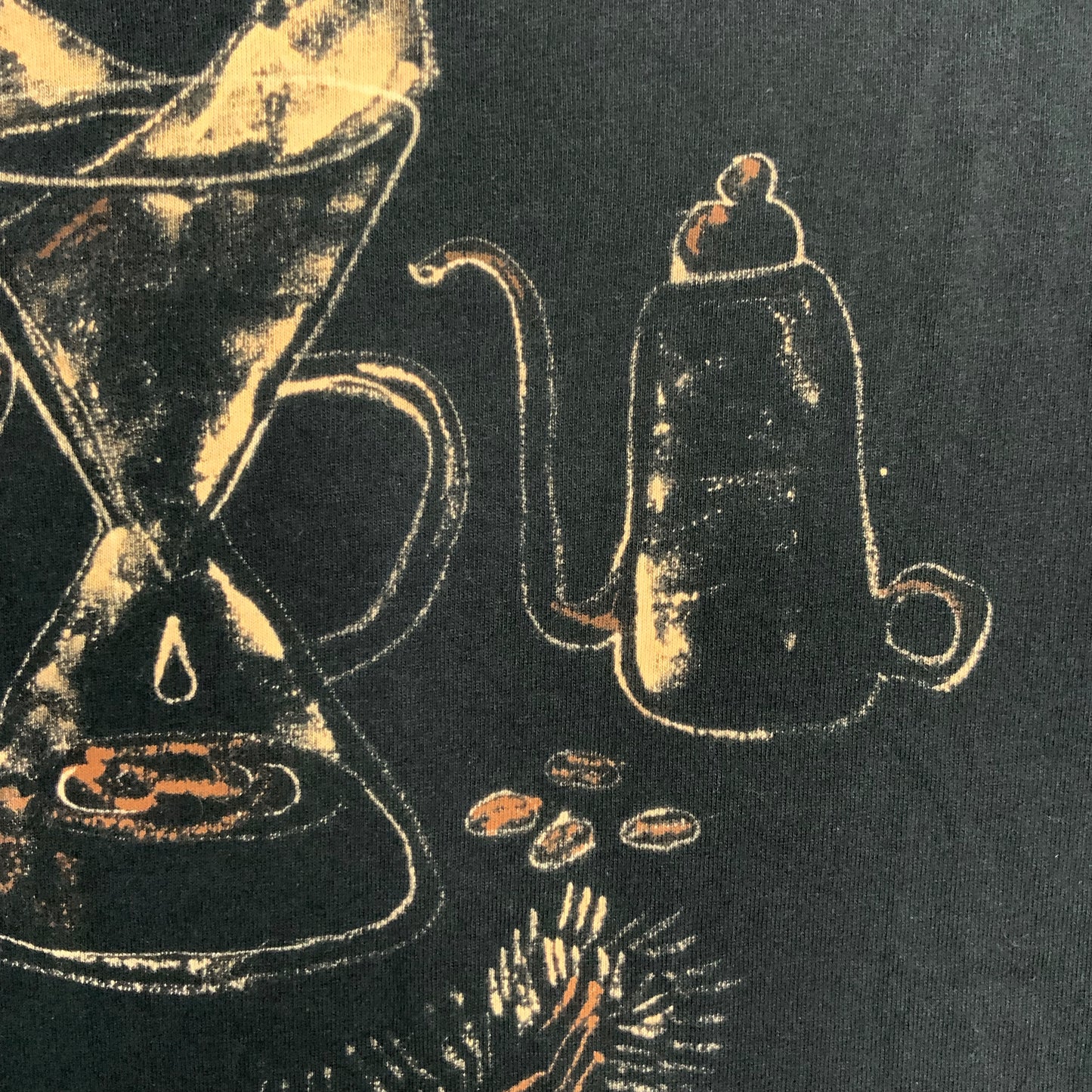Pour Over Coffee Squirrel - 2X Bleach Painted T-Shirt