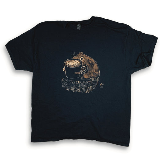Cappuccino Squirrel - XL Bleach-Painted T-Shirt