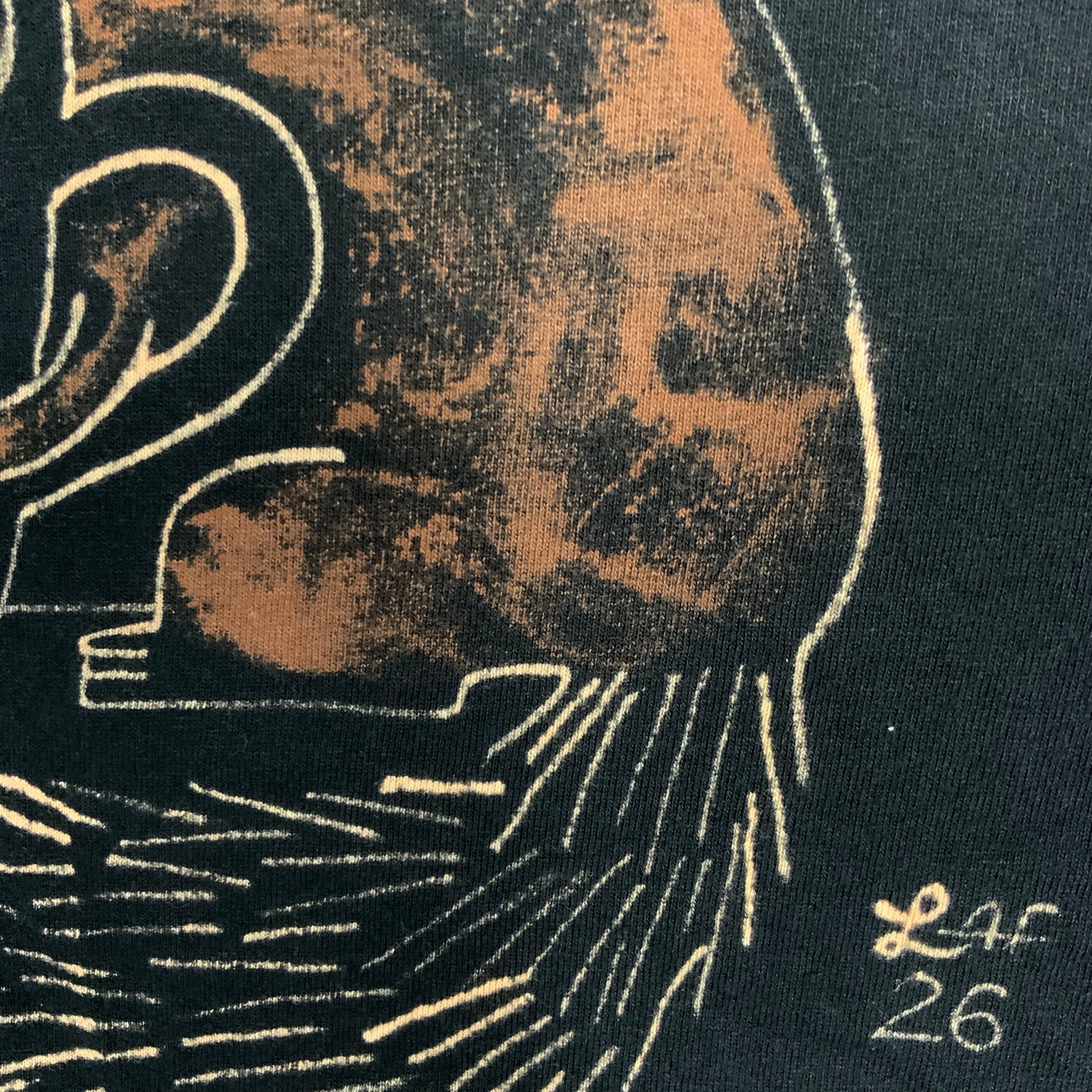 Cappuccino Squirrel - XL Bleach-Painted T-Shirt