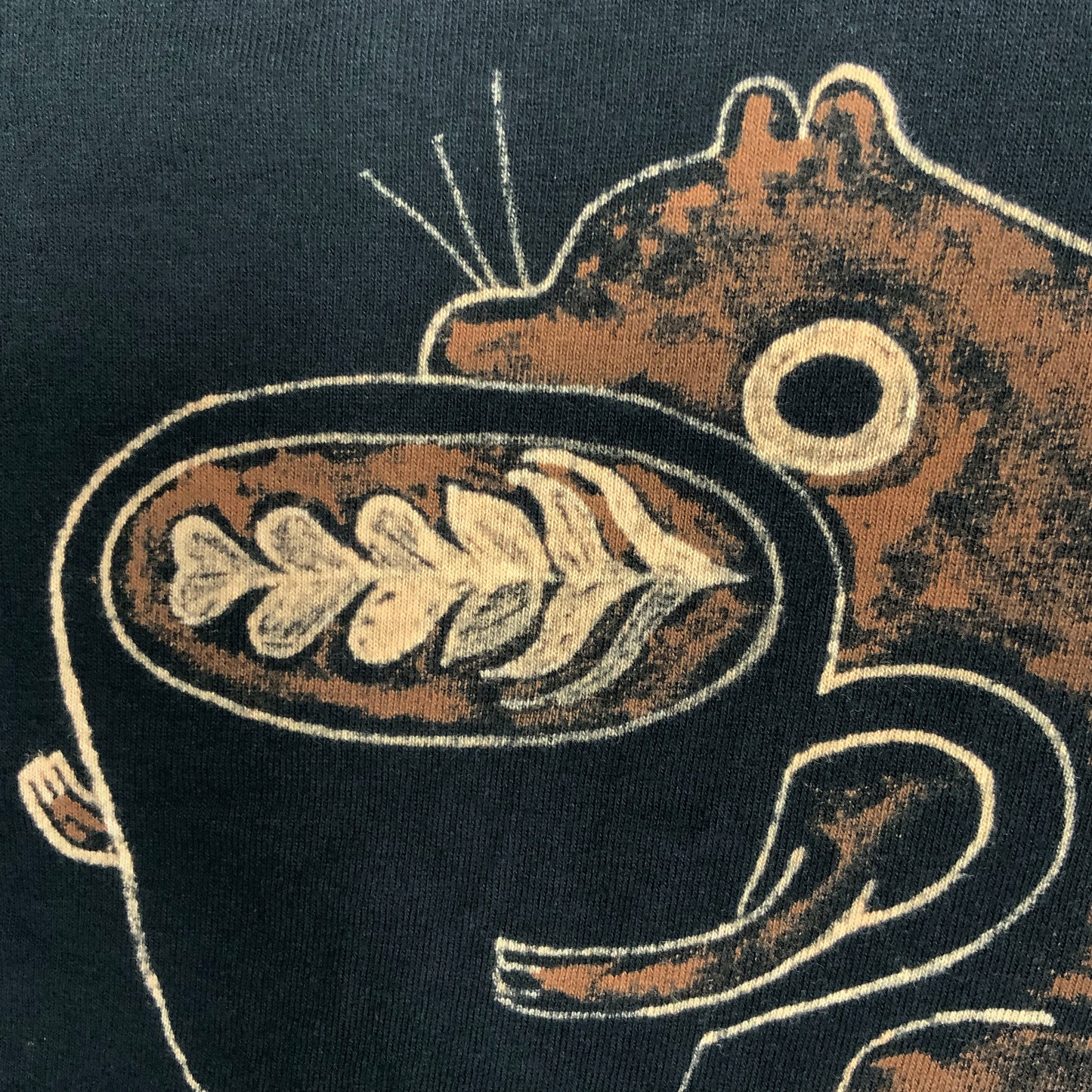 Cappuccino Squirrel - XL Bleach-Painted T-Shirt